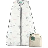 Molis&amp;co Baby Sleeping Bag 2.5 Tog &ndash; 85 cm (6-18 Months) &ndash; Winter Baby Sleeping Bag (Unisex) &ndash; Premium Bamboo Muslin &ndash; Padded