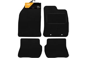 FSW - Fits Ford Fiesta Mk6 2002-2008 - Tailored Mats - Black Carpet - Anti Slip Mat - Non Slip Car Floor Mat, Fitted With Clips & Granulated Backing - 4 Pc Floor Mat Only