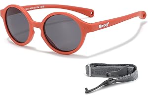 Maesy Lunettes de Soleil Bébé - 0-2 Ans - Protection UV400 Polarisée - Cadre Flexible et Pliable - Bande Élastique Réglable - Lunettes de Soleil Sûres et Confortables - Pour Enfant – Noah