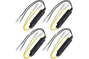 Gebildet 12V/21W LED Résistance de Charge Moto Clignotant Résistance Adaptateur Indicateur Correction Erreur Flash Contrôleur Clignotant Décodeurs pour Moto, Scooter(4Pcs)