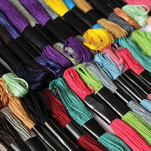 100x8m Stickgarne in verschiedenen Farben von Kurtzy TM - 4