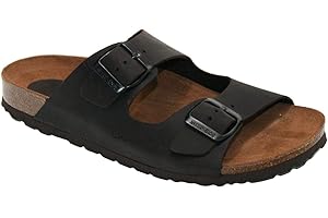 Zueco Dos Hebillas Moka de Inter Bios,Modelo 7206