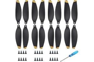 Bocguy 16 Pcs Eliche Mavic Mini con 24 Viti & Cacciavite, Mavic Mini Eliche per Sostituzione del Drone, Basso Rumore & Stabile (Oro)