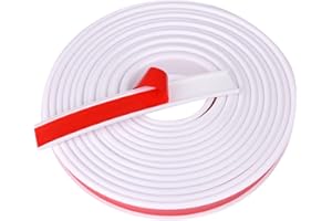 wordmouk TPE naklejka taśma do krawędzi U w kształcie miękkiej krawędzi wykończenia taśmy uszczelniającej szafa stół stół płyta anty kolizja dla DIY 18mm*5m Biały