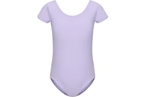 HIPPOSEUS Maillot de Ballet Danza para Niña Mangas Corta Ballet Body Leotardos Danza Clásico Gimnasia Ritmica, AM0019