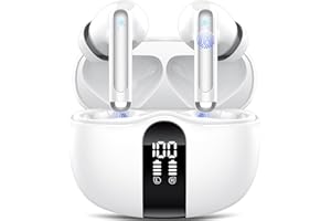 TUKIO Wireless Earbuds, Bluetooth 5.3 Headphones in Ear with 4 ENC Noise Cancelling Mics, 40H Bluetooth Earbuds Deep Bass HiFi Stereo, Mini Ear Buds with Dual LED Display, Bluetooth Earphones IP7 Waterproof