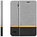 Produktbild zanasta Tasche kompatibel mit ZTE Blade L7 Hülle Flip Case Schutzhülle Handytasche mit Kartenfach Grau
