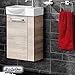 Produktbild Fackelmann Gäste-WC Set A-VERO / Waschbecken und Unterschrank / Badmöbel für Gästebad / Maße (BxHxT): ca. 45 x 70,5 x 32 cm / Farbe: eiche (Schrank: Graueiche, Waschbecken links: weiß), 2-teiliges Set, Breite 45 cm / platzsparender Waschplatz / Waschtisch fürs kleine Bad