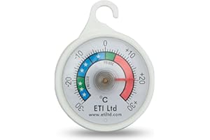 ETI Fridge Or Freezer Thermometer 52 mm Dial, Colour Coded Zones. Ideal For Home, Restaurants, Bars, Cafes