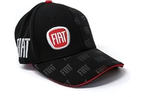 Fiat Unisex Visier, Fiat 21239 Kappe mit gebogenem Visier schwarz, Einheitsgröße EU