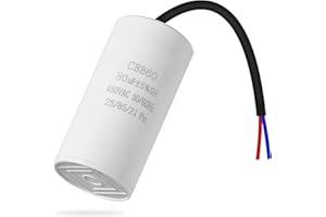 ANGEEK CBB60 450V 80uf 50/60HZ Condensatore di avviamento del motore,condensatore di marcia del motore,condensatore del motore,condensatore di microfarad con filo