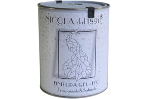 NICOLA VERNICI Impregnante Legno all'Acqua in Gel, per Esterni ed Interni, Made in Italy, 1,2 LT, Trasparente