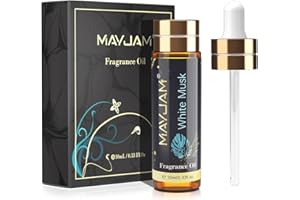 MAYJAM Huile Essentielle de Musc Blanc 10ML, Huile de Parfumée de Qualité Supérieure pour Diffuseur d'Huiles Essentielles, Aromathérapie, Humidificateur