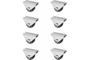 SOTECH Lot de 8 Roulettes caissons PASSAU (Ø 25 mm, pour montage sous-structure, gris foncé) Roulette fixe Idéale pour les caissons de lit et les tiroirs au sol