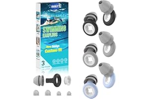 ANANJY Tapones para los Oídos para Natación - 3 Pares de Tapones de Silicona Suave Reutilizables para Nadar, Perfectos para el Surf, el Buceo, la Piscina, la Ducha y Otros Deportes Acuáticos