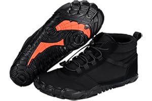 USPER Scarpe unisex alte a piedi nudi invernali uomo donna imbottite e impermeabili scarpe da trail running minimaliste