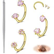 Josojoou 18G hoefijzer neusring 8mm 10mm chirurgisch staal