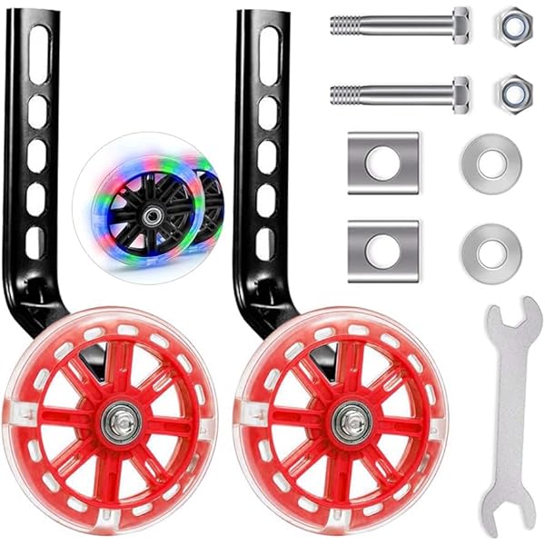 Rotelle Bici Bambino Universali Regolabili - Per Bici 12-20 Pollici Con Kit Attrezzi - Verde - Foto 7