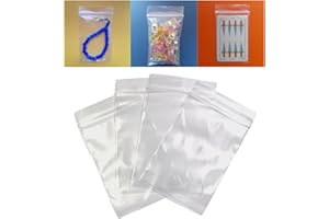 GRUPO DARIK Pack de 100 Bolsas de Plástico Transparentes con Cierre Zip|Bolsas Zip Lock Pequeñas, Prácticas y Resistentes|Pack de Bolsitas Pequeñas cierre hermetico (7x10 cm, 100, unidad)