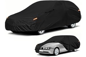 JUDANNA Autoabdeckung Wasserdicht für 1999-2004 BMW 5 Series E39 Estate, Vollgarage Autoplane Auto Abdeckplane Winter Sommer Allwetter Outdoor Abdeckung mit Reißverschluss Tür, Windschutzbänder