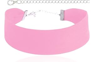 STACKABLE CREATIONS Wide Thick Black Velvet Choker Necklace for Women, Girls, Kids | Plain Gothic Collar Jewelry | Valentines Day, Halloween Maleficent Simple Ribbon Victorian Cameo Choker