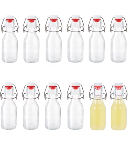 Lot De 10 Flacons En Verre 200 Ml Avec Bouchons à Vis Métal - Pour Huiles, Vinaigres, Liqueurs Maison, Conservation - 10