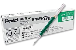 PENTEL 10260 Recharge Lr7-d Roller Energel Bl57 pointe métal 0,7 mm encre longue durée séchage rapide Couleurs