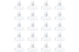 Uniclife 20 Pack Akwarium Przyssawki do standardowych 0,5 cm ID Rury lotnicze Clear Air Uchwyt na wąż Akcesoria do konfiguracji napowietrzania zbiornika rybnego