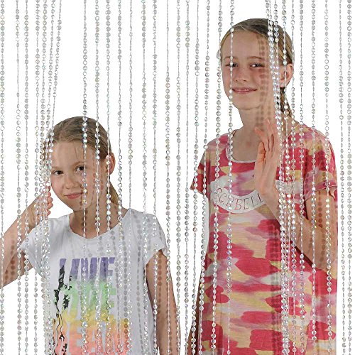 HAB & GUT (DV0315) Türvorhang Form: DIAMANTEN, Farbe: KLAR-PERLMUTT, Material: Kunststoff, Größe: 90 x 200 cm - 6