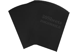 PENPRIS 30 fogli di cartoncino nero - A4 250 g/m² carta spessa 92 libbre per arti, artigianato, scuola, uso aziendale PAC09BKA430