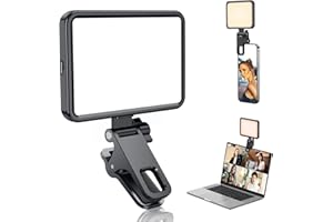 Wiederaufladbares weiches Selfie-Licht für Telefon, Kamera, Laptop, 3000 mAh tragbares LED-Licht für Bilder, Telefon-Lichtclip für Selfie, Vlog, TikTok, Make-up, Videokonferenz