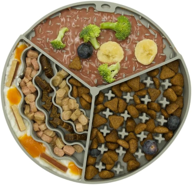 Köpek ve Kedi İçin Yavaş Yeme ve Yalama Matı Gıda Sınıfı Silikon Can Sıkıntısı Azaltıcı-Pizza Desen