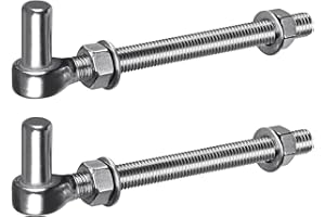 Insaga Tor Scharnier M16, 2er Schwerlast Feld Torscharnier 16mm Haken zu Bolzen Pin Aufhänger Edelstahl Metall Garten Torangel für Bauernhof Tor/Gartentor/Zauntor/Holzzaun/Einfahrt, 440lbs, 20cm