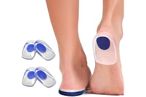 UMLIPOT Solette per sperone calcaneare, 2 paia di protezioni per tallone, solette in gel morbido per sperone calcaneare da donna e da uomo, per scarpe, cuscino ortopedico per tallone e tendine d'Achille (L)