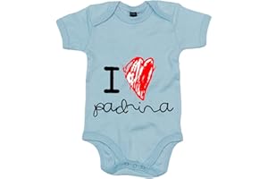 STAMPATS Body bebé I Love padrina - Celeste, Talla única 12 meses