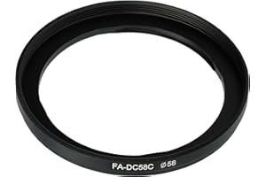 vhbw Adaptateur de Filtre 58 mm Compatible avec Canon PowerShot G1X Objectif Photo - Bague - Remplacement pour 5971B001AA, FA-DC58C