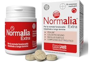 Innovet Normalia Extra 30 Compresse Masticabili, per la Normale funzionalità dell'intestino a Lungo Termine. per Cani