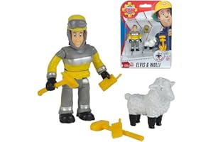 Fireman Sam Animal Rescue Elvis & Sheep Wolli Play Figures Set | Simba