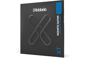 D'Addario Acoustic Guitar Strings, XT Phosphor Bronze Coated, XTAPB1253, Light Gauge 12-53, 6-String Set, Pack of 1