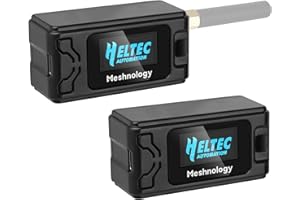 Meshnology Paquete de 2 fundas Para ESP32 Lora V3 Módulo Placa de Dispositivo Antena OLED Funda de Protección Con Tipo C e Interfaz de Antena de Tubo de Cobre (Versión N30, Negro)