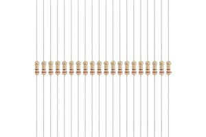 YOKIVE 200 Pcs 1/4W (0.25 Watts) 2 Ohm 5% Carbon Film Resistor, Carbon Film Single Fixed Resistor | Great for DIY Electronic Devices, Circuit Boards, Sensors