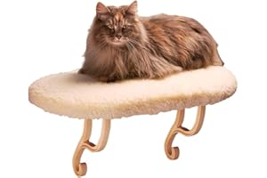 K&H Mascotas | Soporte para Gatos| Cama cornisa para Gatos recubierta de Microfibra