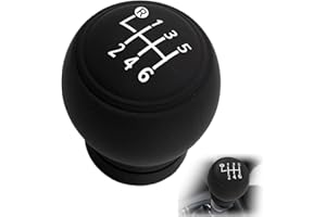 Biglumin Couvre pommeau de levier de vitesses, Cache-pommeau en caoutchouc élastique, antidérapant, universel et étanche, Cache-pommeau en silicone, noir (6 vitesses)