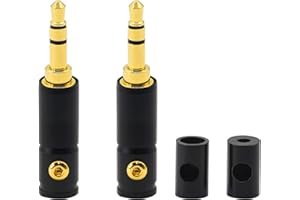 PNGKNYOCN Fiche à souder audio 3,5 mm, connecteur de terminal de remplacement de câble audio bricolage plaqué or 3 pôles de 3,5 mm avec manchon de 2,5 mm 4,35 mm KANGPING