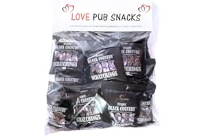 BLACK COUNTRY SNACKS Proper Black Country Pork Scratchings - Pub Hanging Bag 20x60g