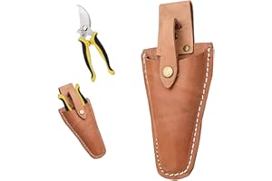 VPB Étui de Sécateur,Fourreau en Cuir,Gaine de Sécateur à Main en Cuir Pochette pour outils de jardin Ciseaux
