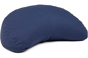‎BODHI Bodhi Meditationskissen Halbmond Mini | Yogi MOND ECO | 100% Bio-Baumwollbezug | Yogakissen halbmondförmig mit Buchweizenfüllung | Halbmondkissen für Yoga & Meditation