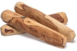 DILECTI Masticables de Madera de Olivo para Perros - Densos y Duros, naturalmente Ricos en antioxidantes, enriquecidos con Aceite de Oliva Natural - S (60-100g), Paquete de 3