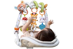NYA SHOP Spirale d'eveil bébé Multicolore-Jouet d'activité pour Poussette, lit et siège Auto-Cadeau Naissance 0-18 Mois Mixte pour Fille et Garcon.