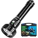 APLOS AP200 Diving Torch, 20000 Lumens, IPX8 Waterproof, Rechargeable Underwater Torch with 5000 mAh Battery and Charger
